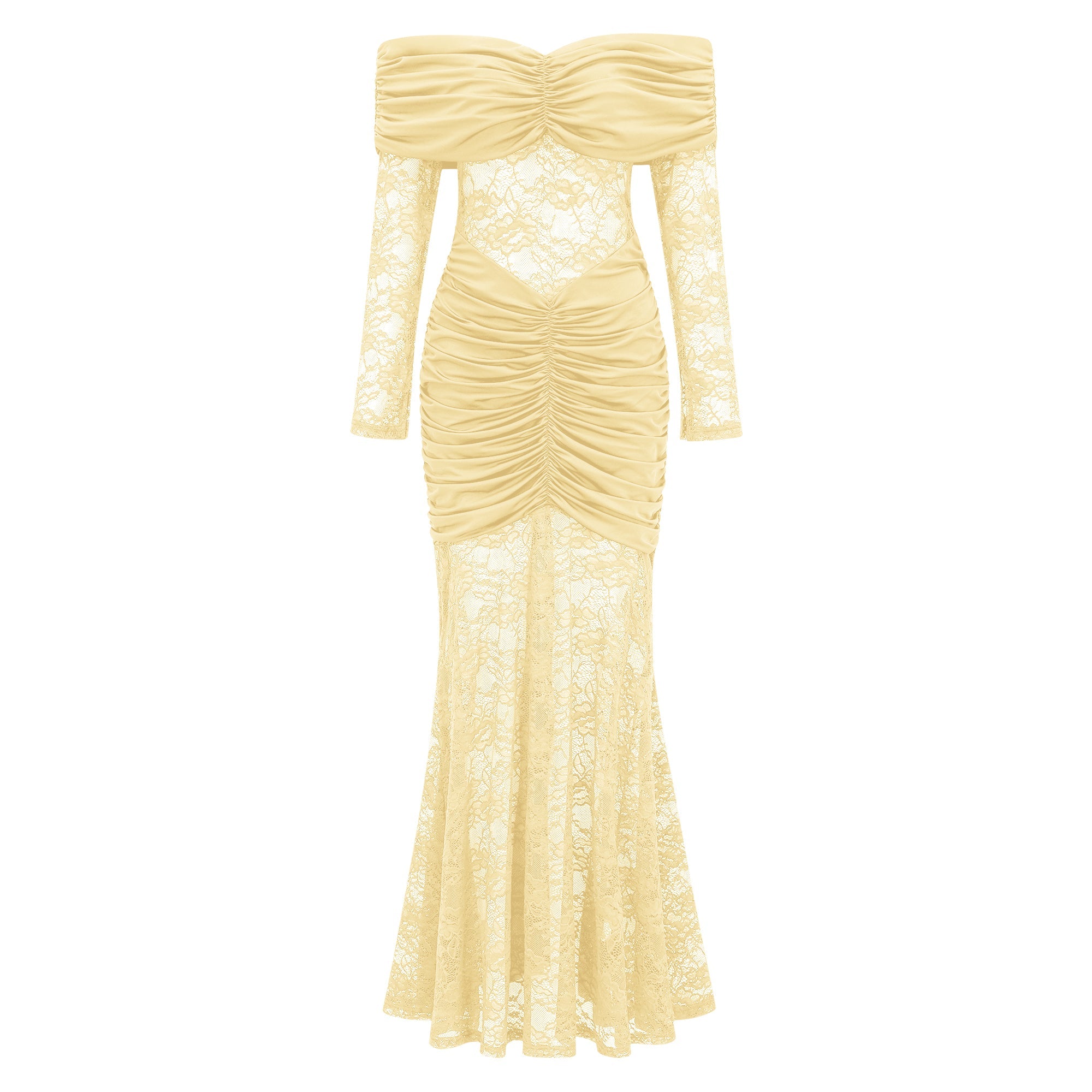 Brigitte Gelb Maxikleid