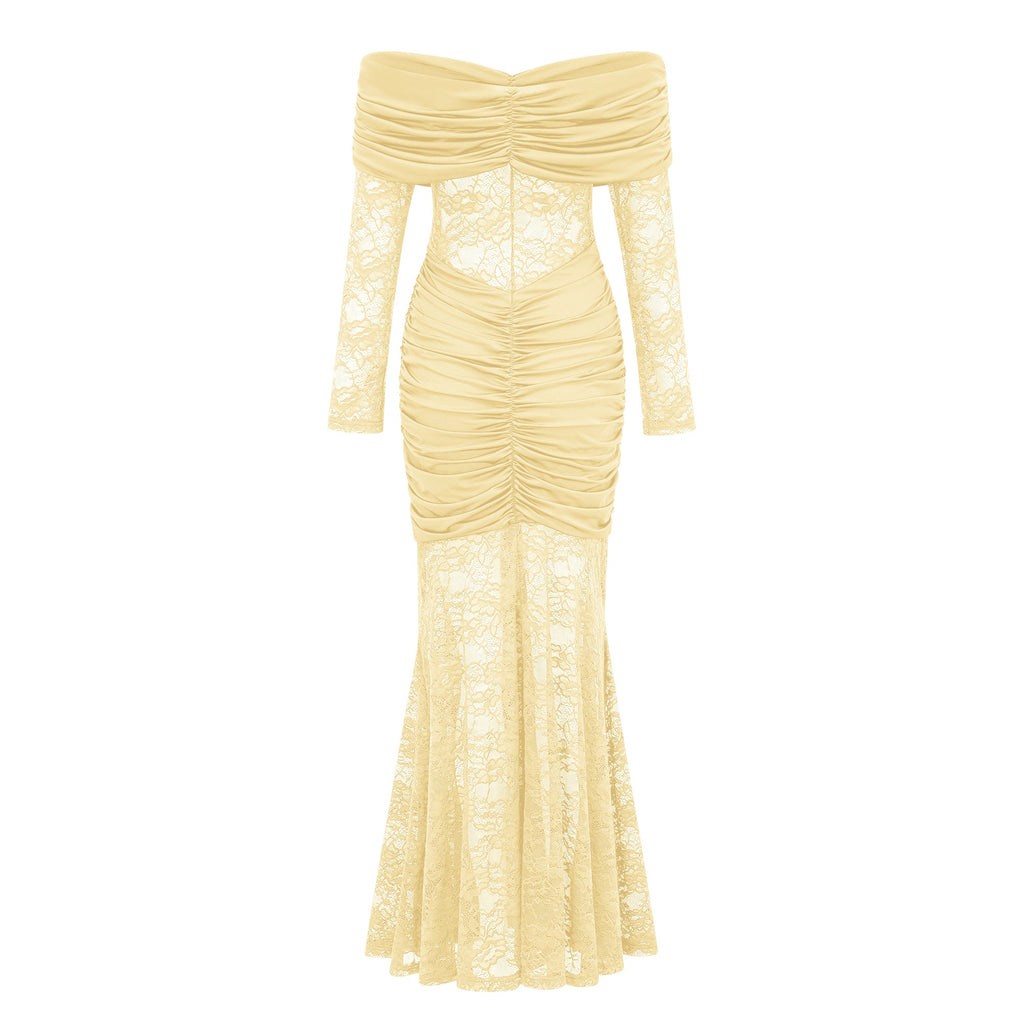 Brigitte Gelb Maxikleid