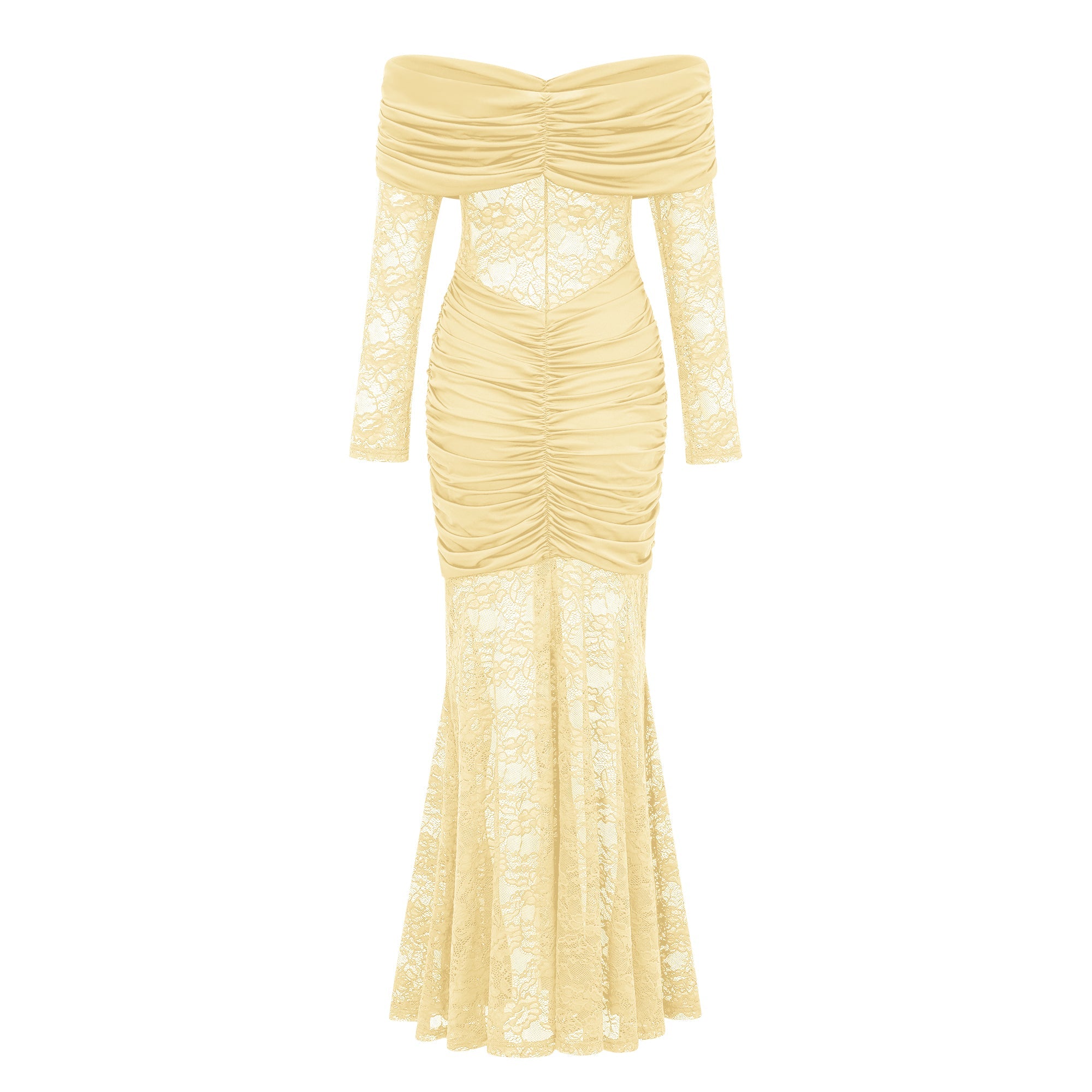 Brigitte Gelb Maxikleid