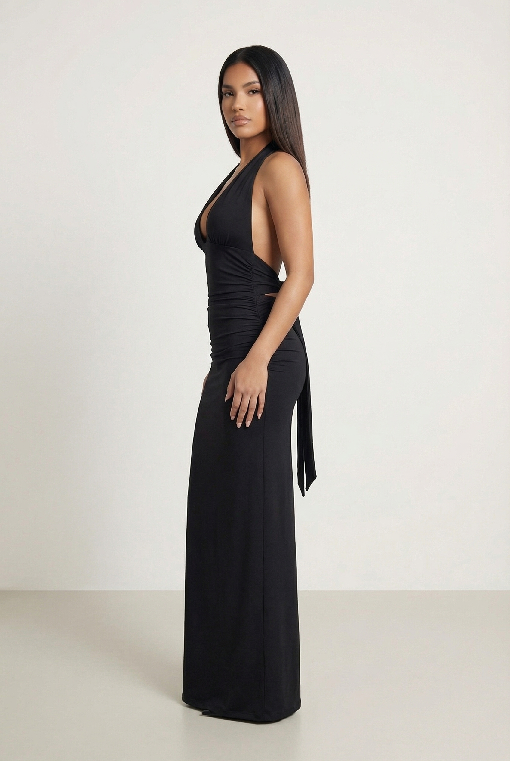 Elenya Maxikleid Schwarz