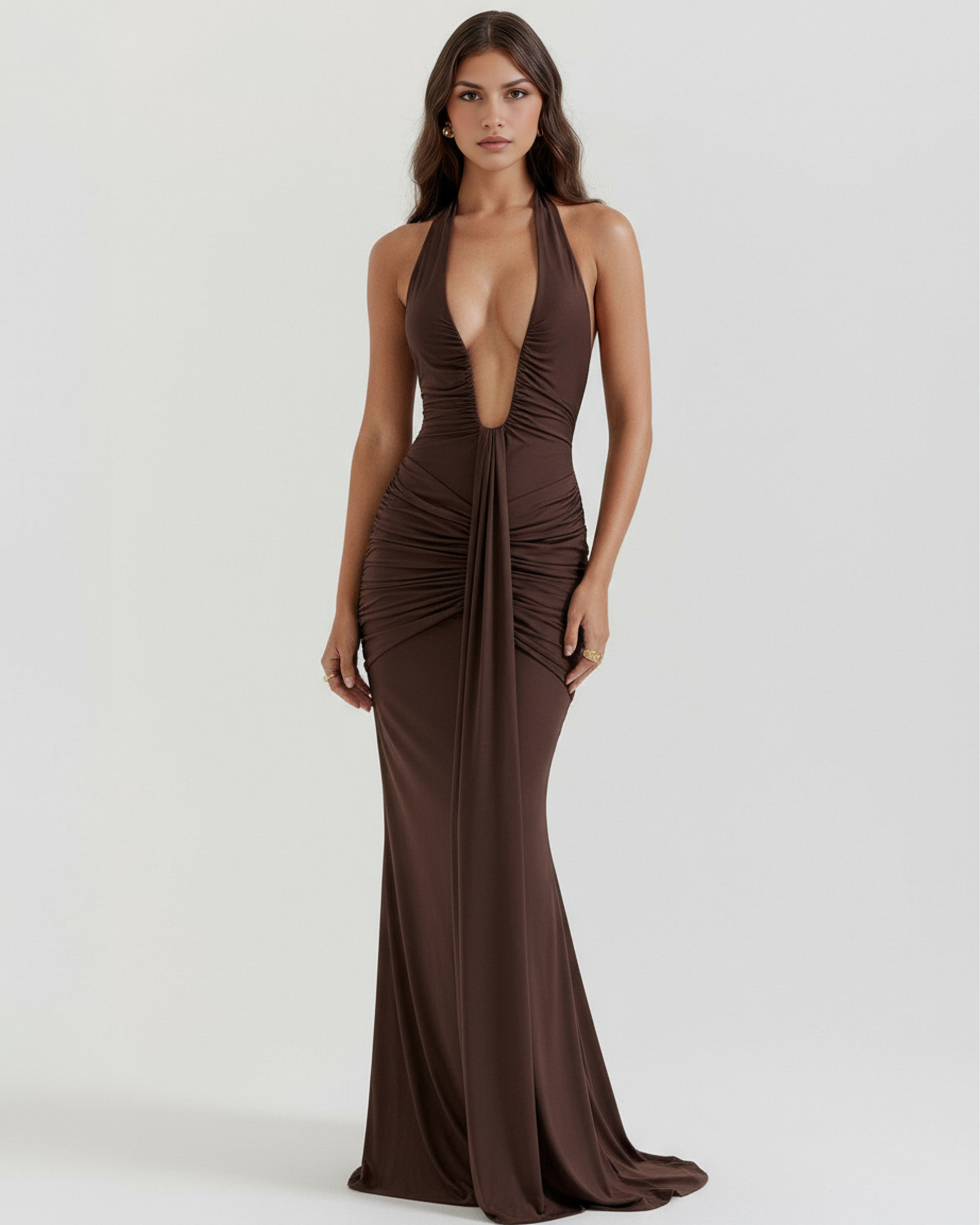 Aiglantine Maxikleid Braun