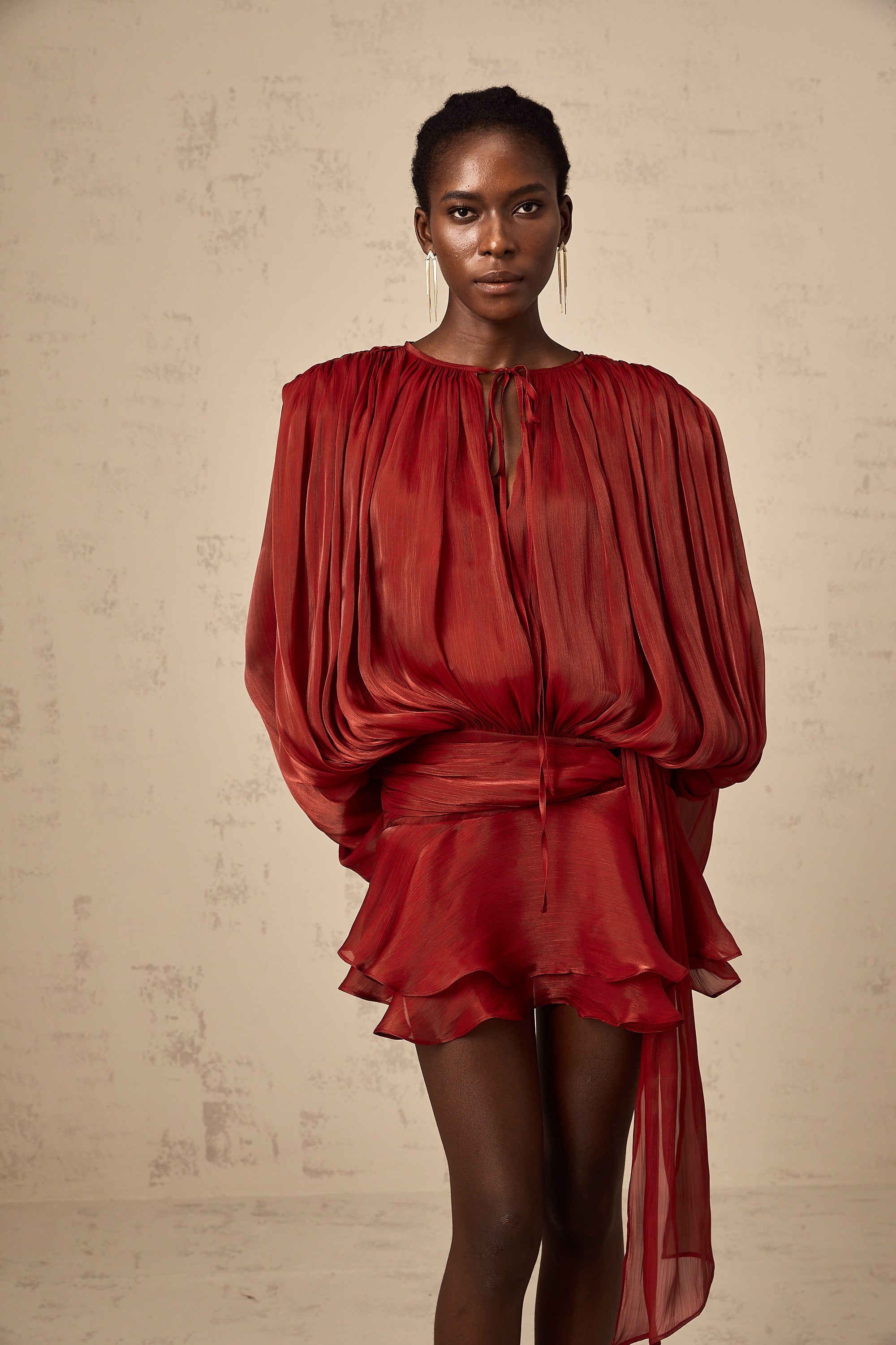 Eugénie Rotes Mini-Kleid