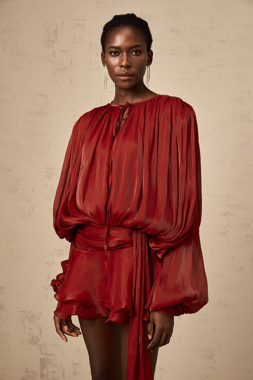 Eugénie Rotes Mini-Kleid