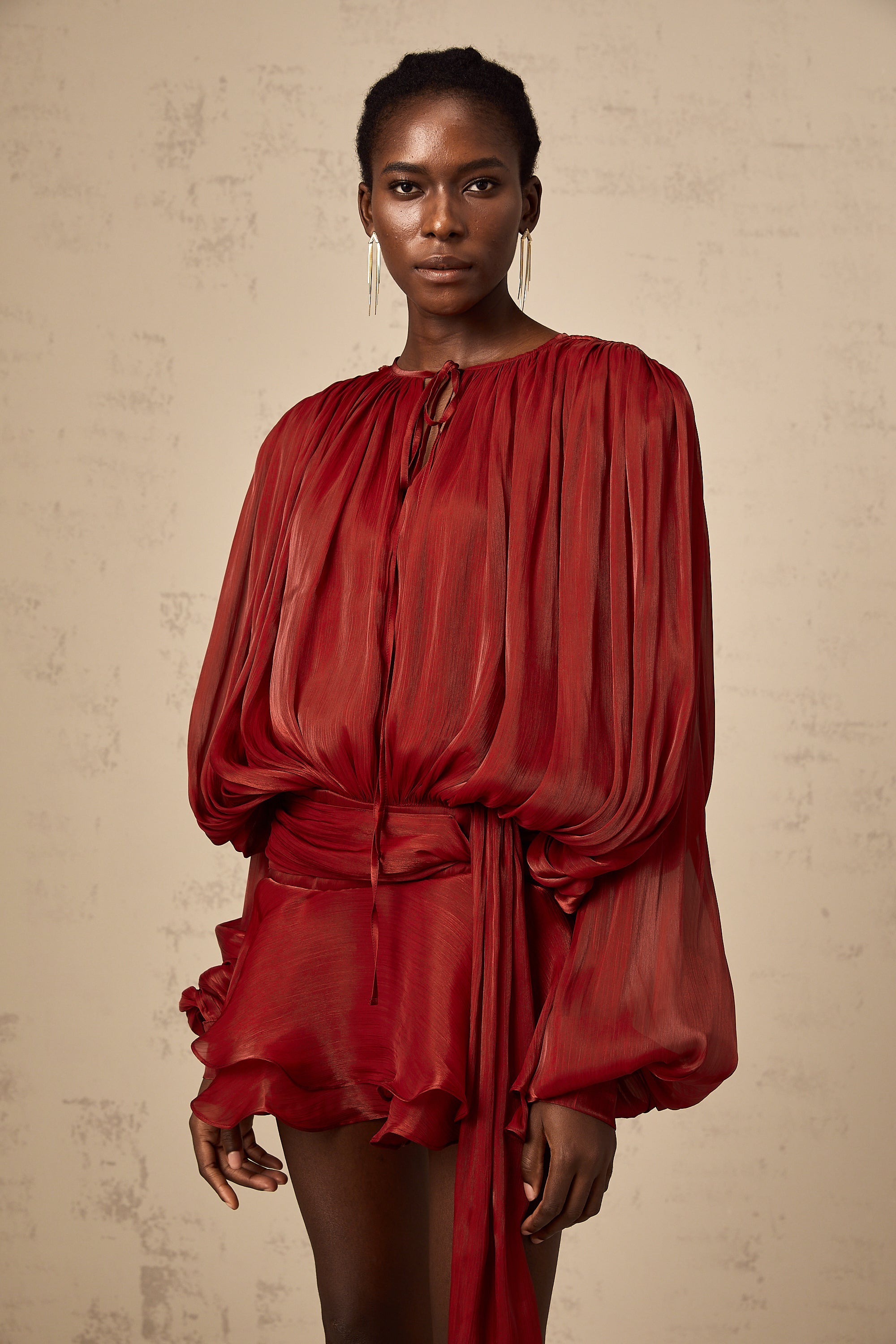 Eugénie Rotes Mini-Kleid