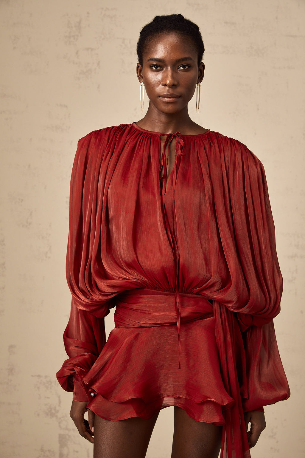 Eugénie Rotes Mini-Kleid