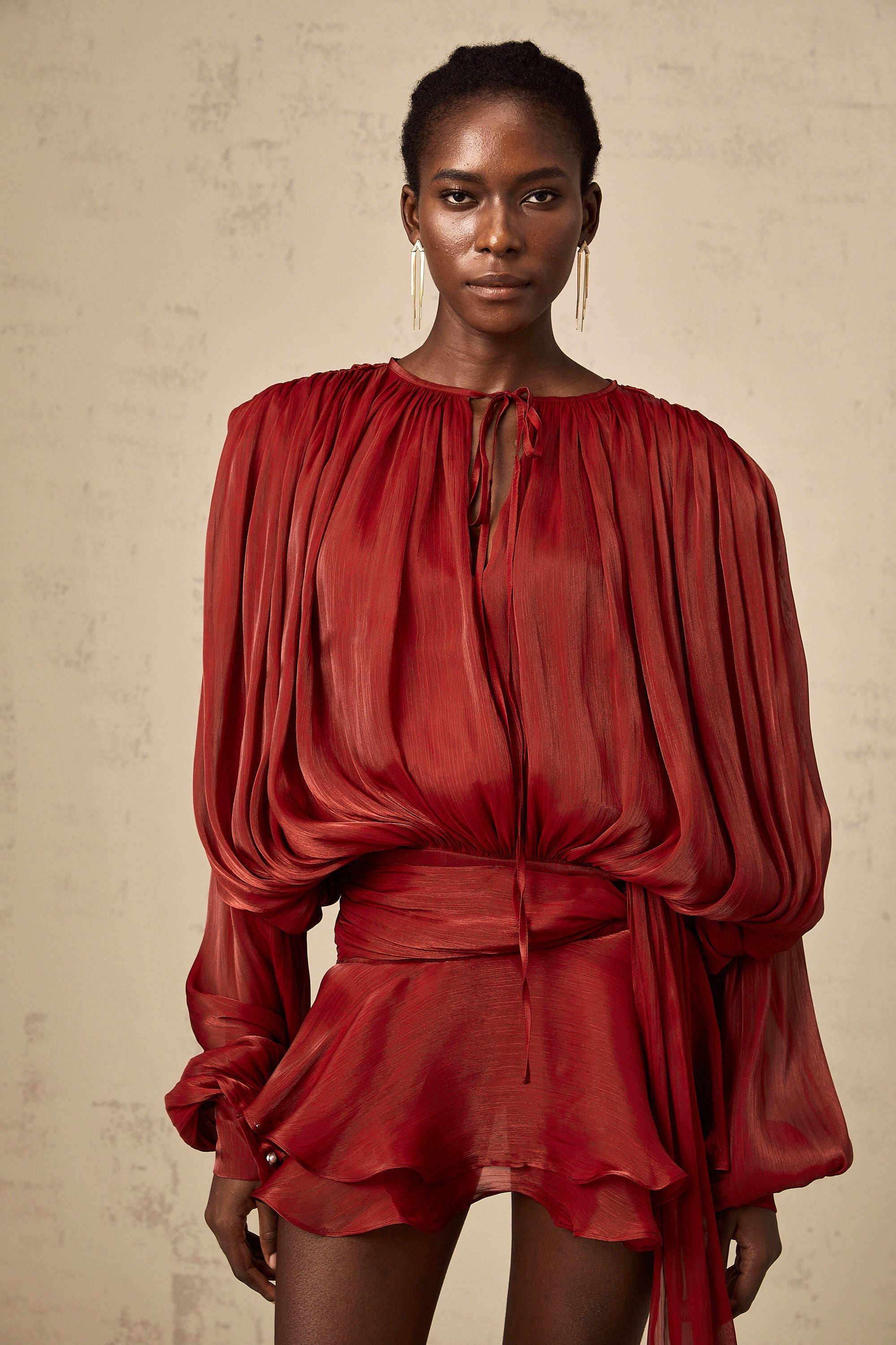 Eugénie Rotes Mini-Kleid