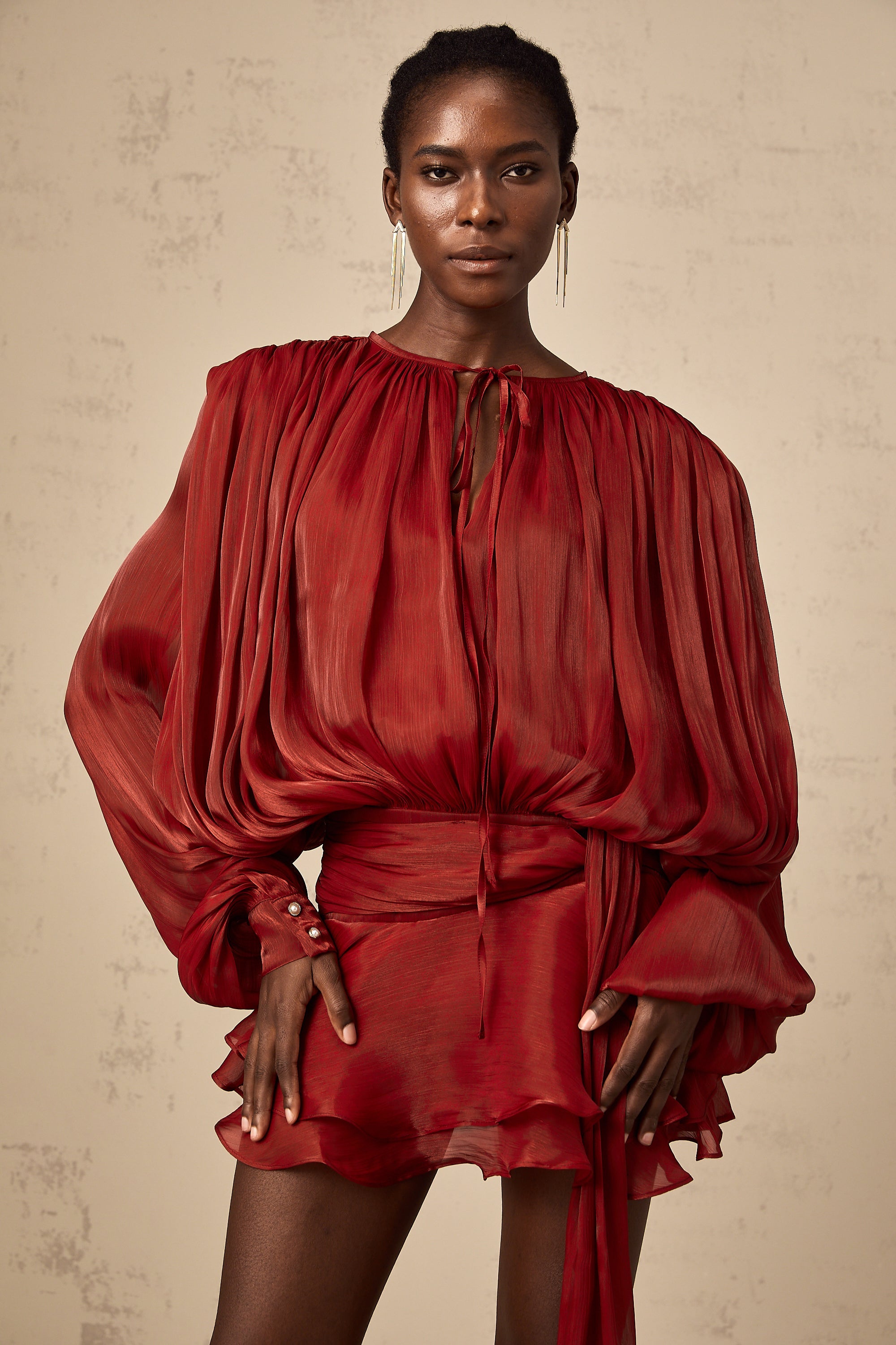 Eugénie Rotes Mini-Kleid