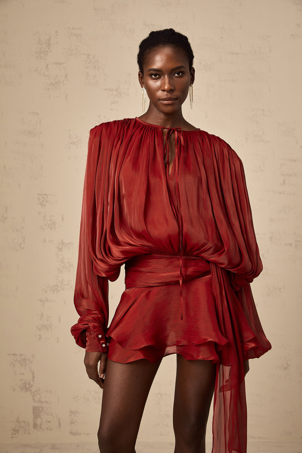 Eugénie Rotes Mini-Kleid