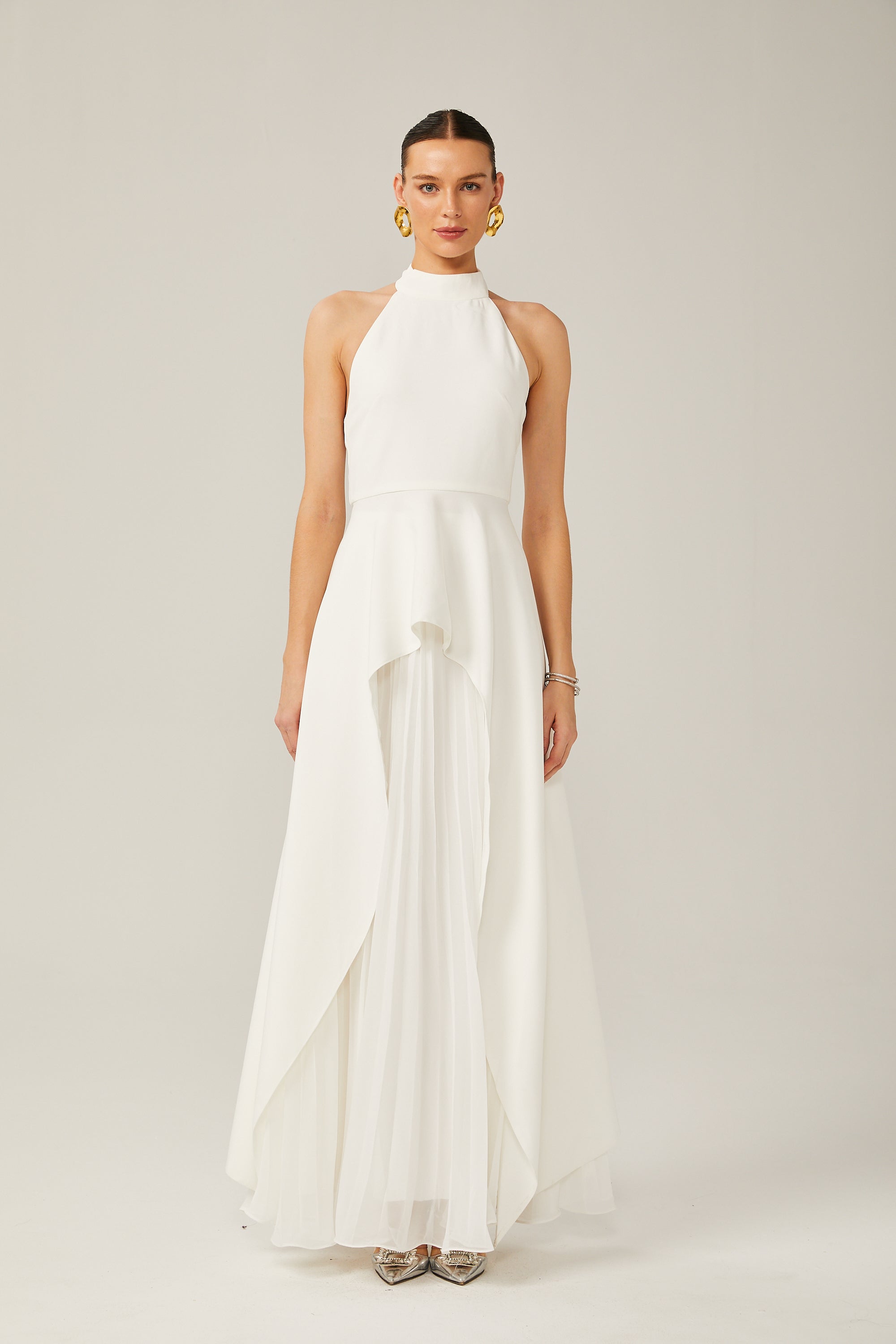 Inés Neckholder-Maxikleid