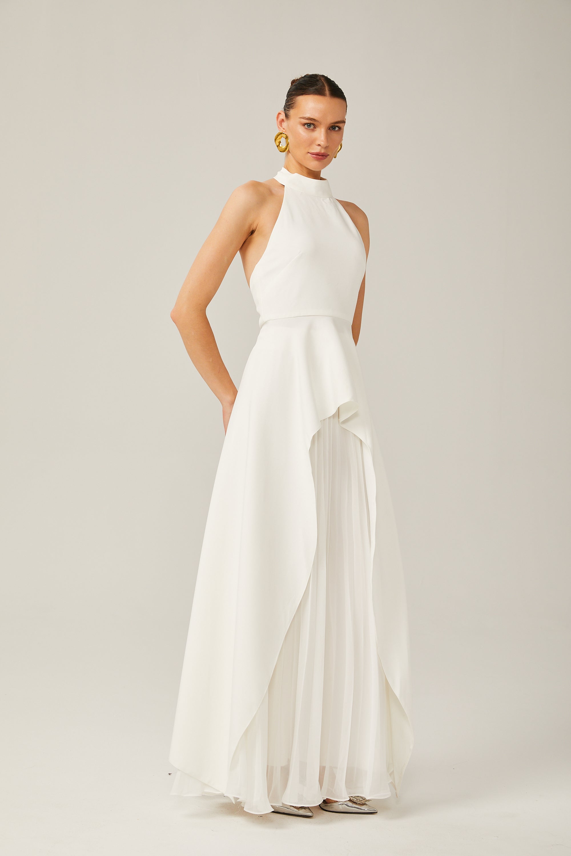 Inés Neckholder-Maxikleid