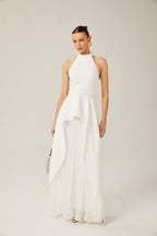 Inés Neckholder-Maxikleid