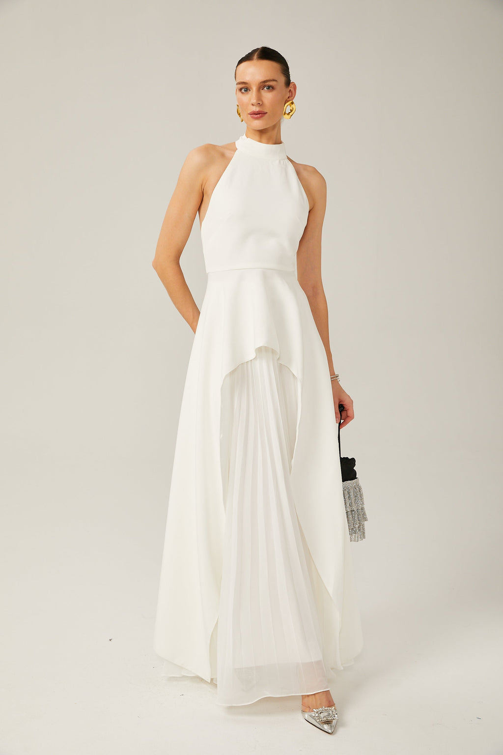 Inés Neckholder-Maxikleid