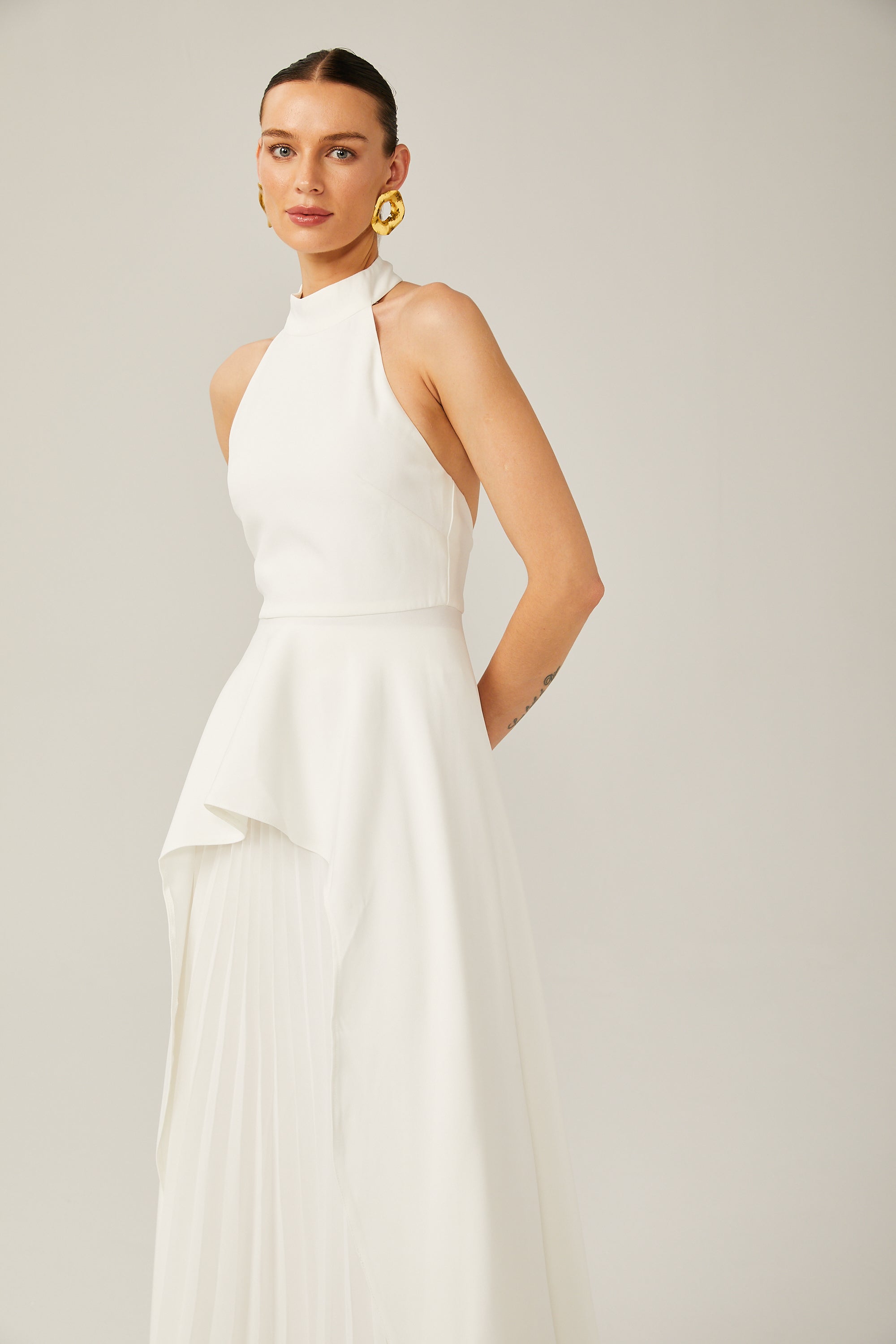 Inés Neckholder-Maxikleid