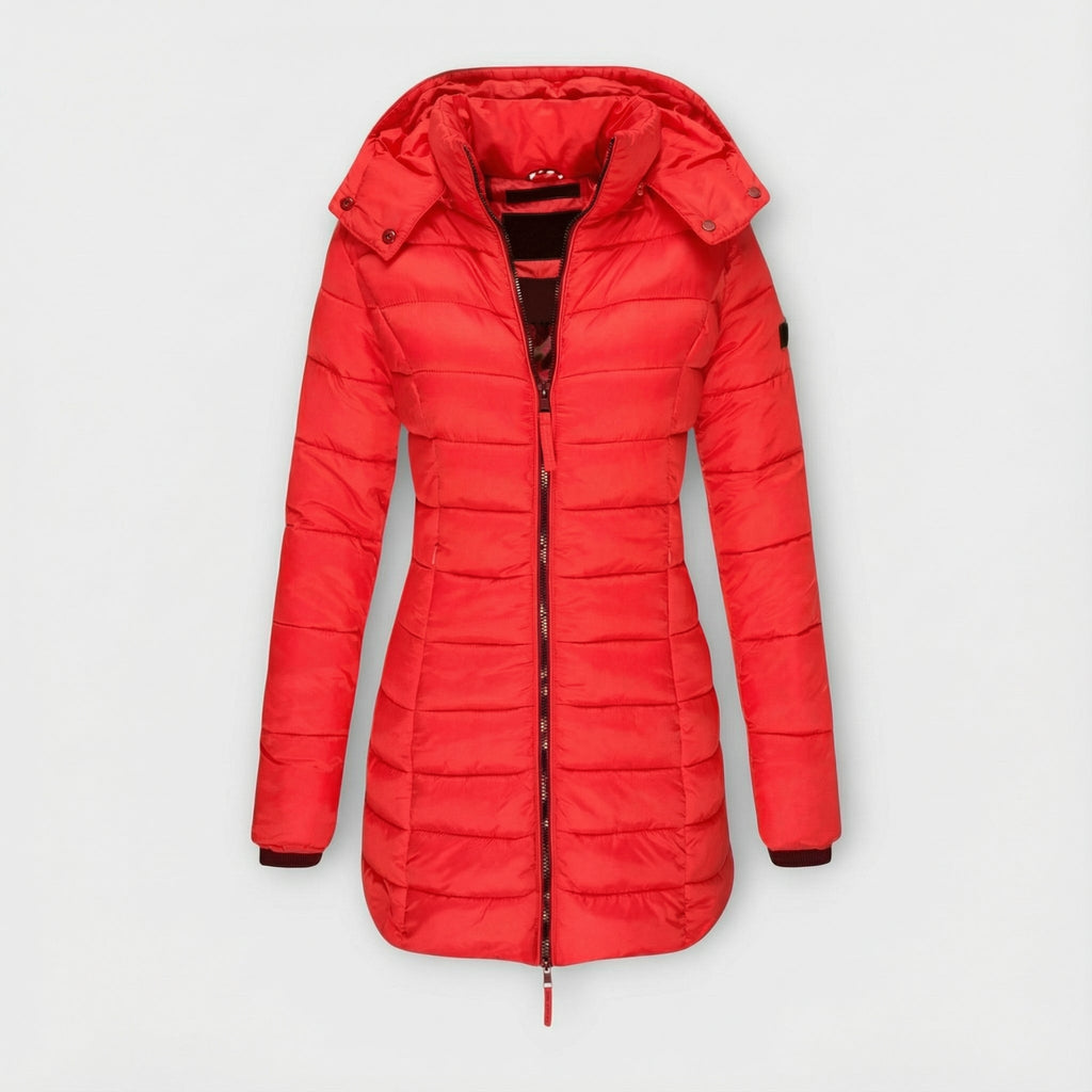 Gelbe Steppjacke – Warm & Modern