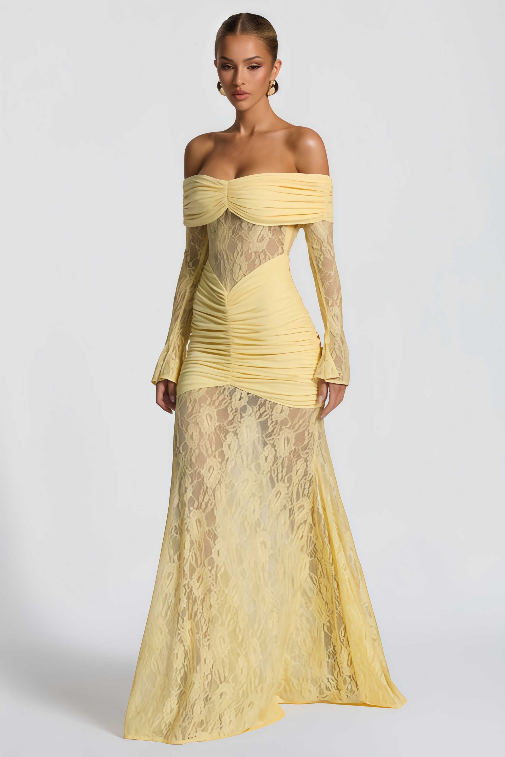 Brigitte Gelb Maxikleid