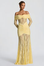 Brigitte Gelb Maxikleid