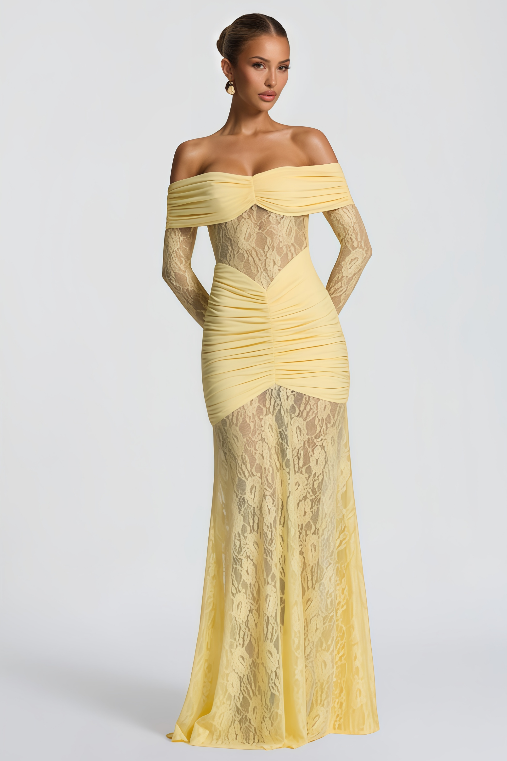 Brigitte Gelb Maxikleid