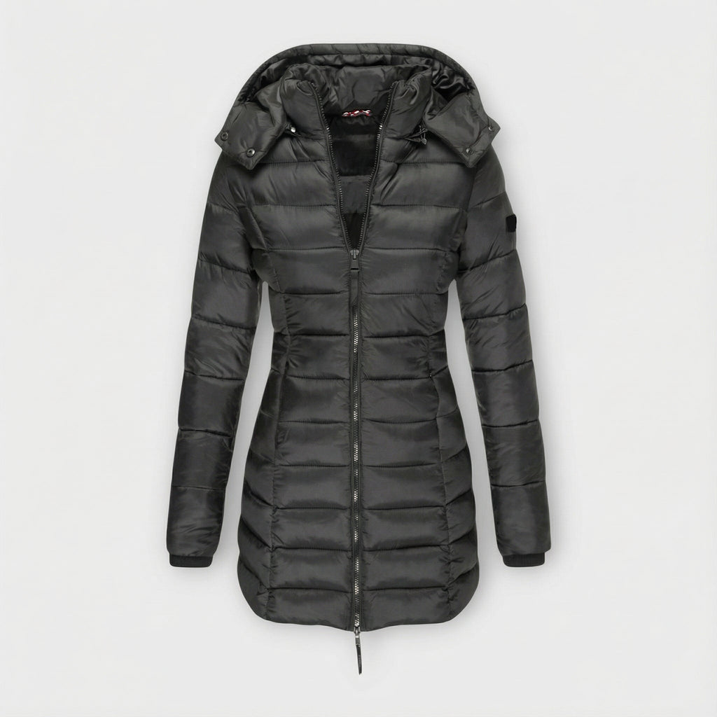 Gelbe Steppjacke – Warm & Modern