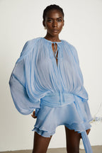 Eugénie Blaues Mini-Kleid