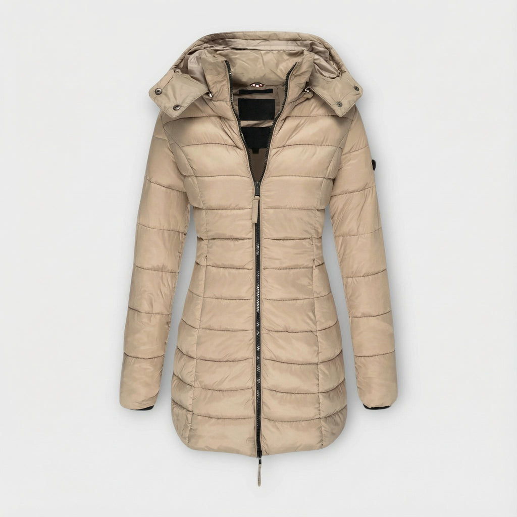 Gelbe Steppjacke – Warm & Modern