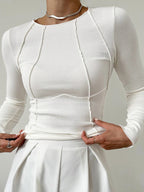 Enganliegendes Langarmshirt