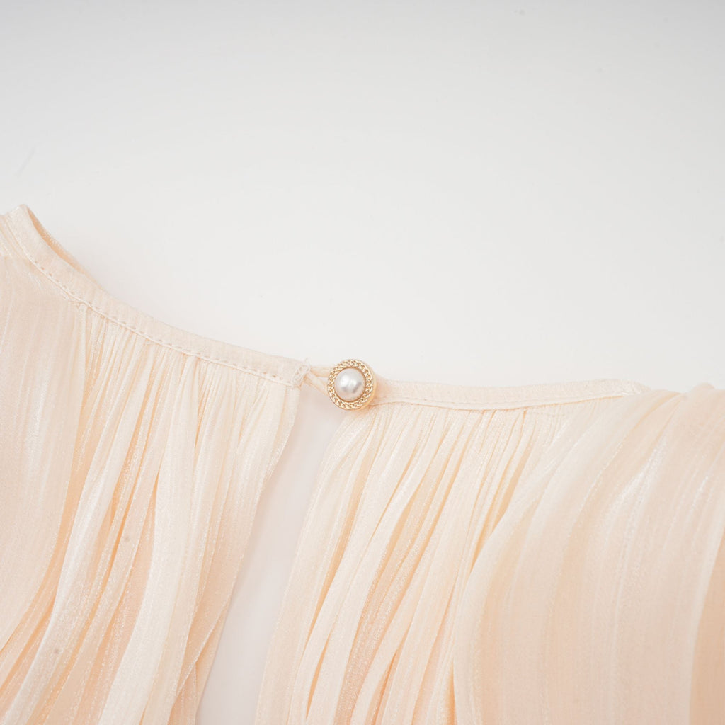 Eugénie Beiges Mini-Kleid