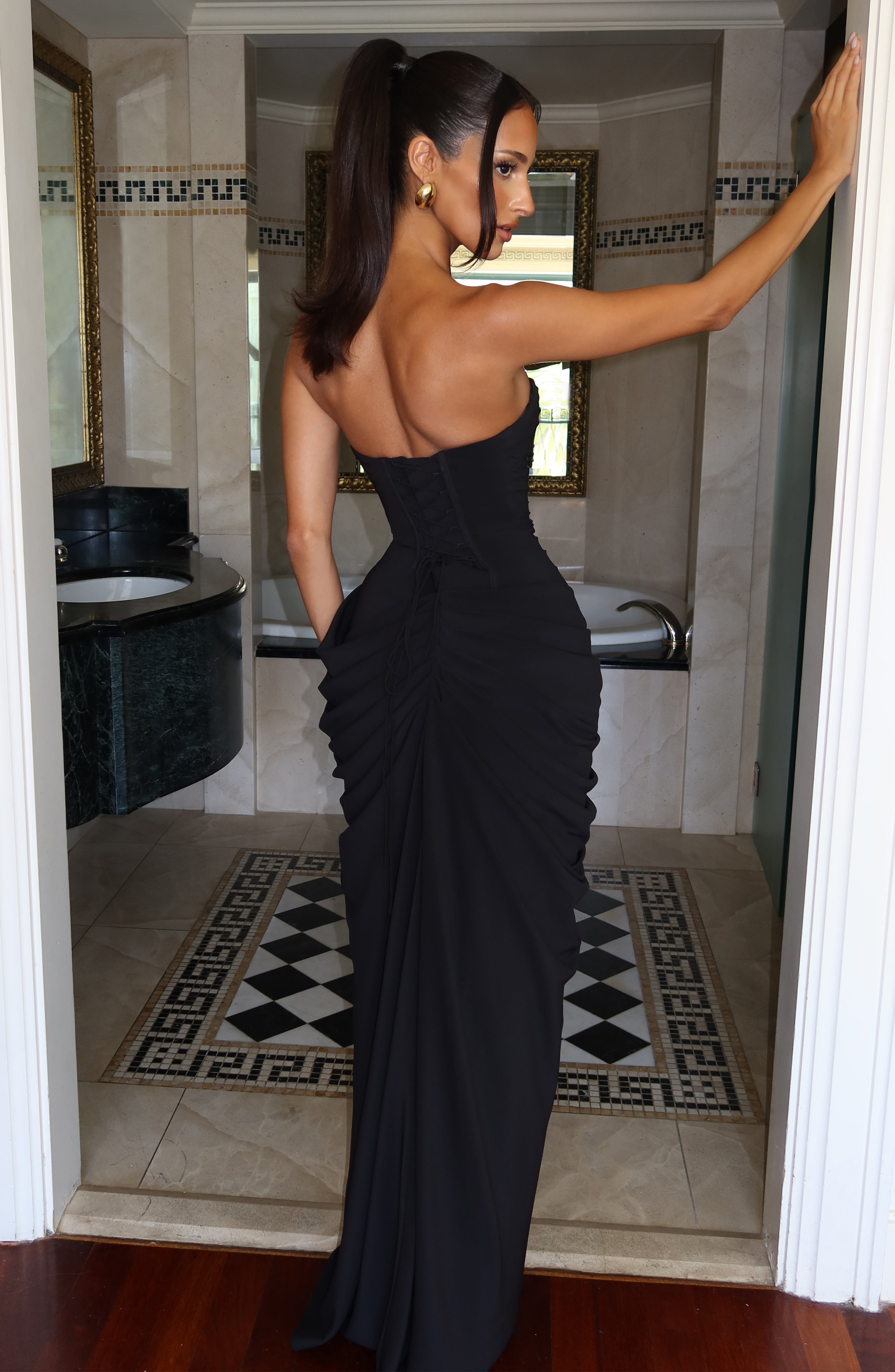 Lonz Maxikleid Schwarz