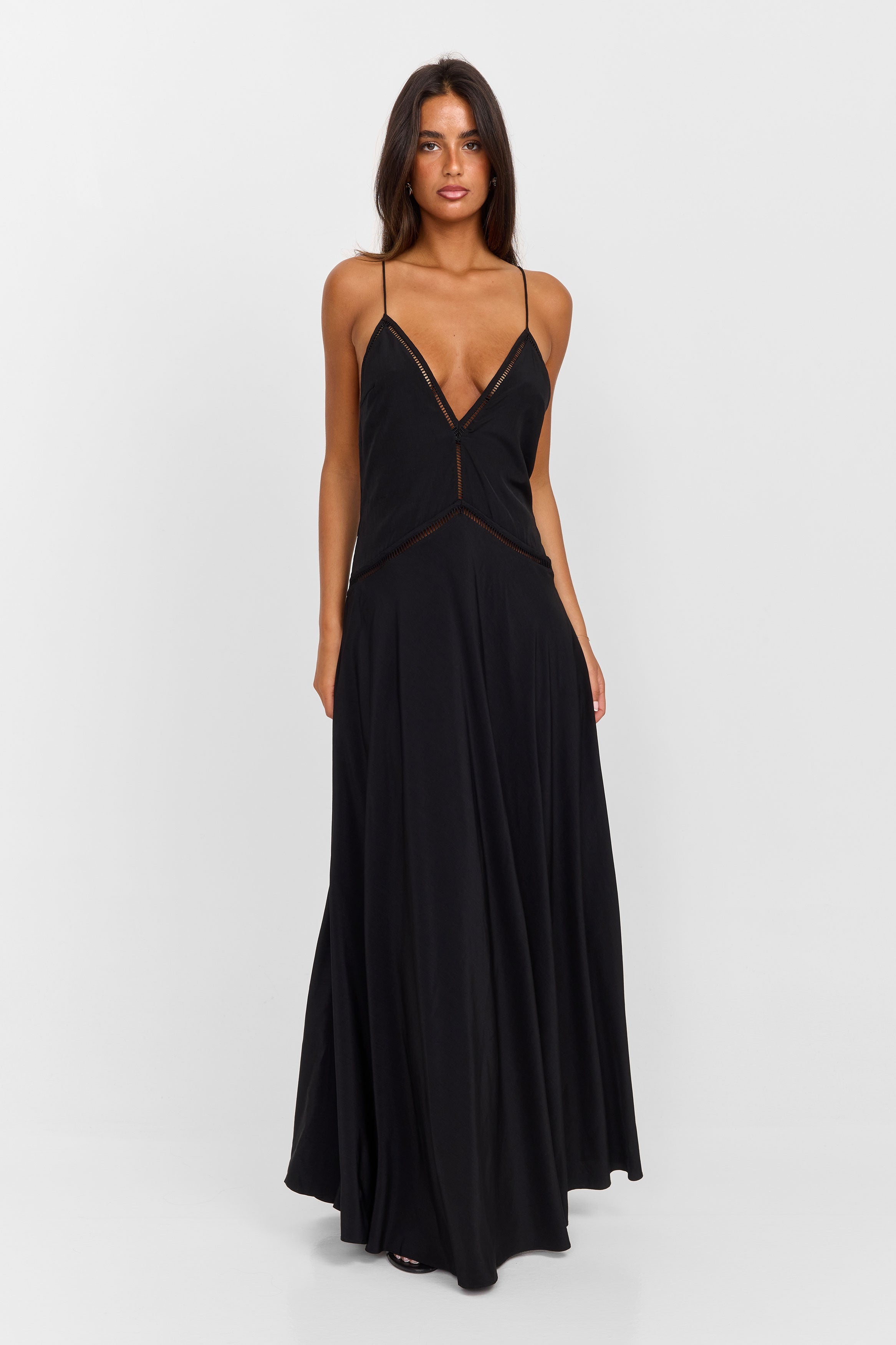 Posey Maxikleid Schwarz