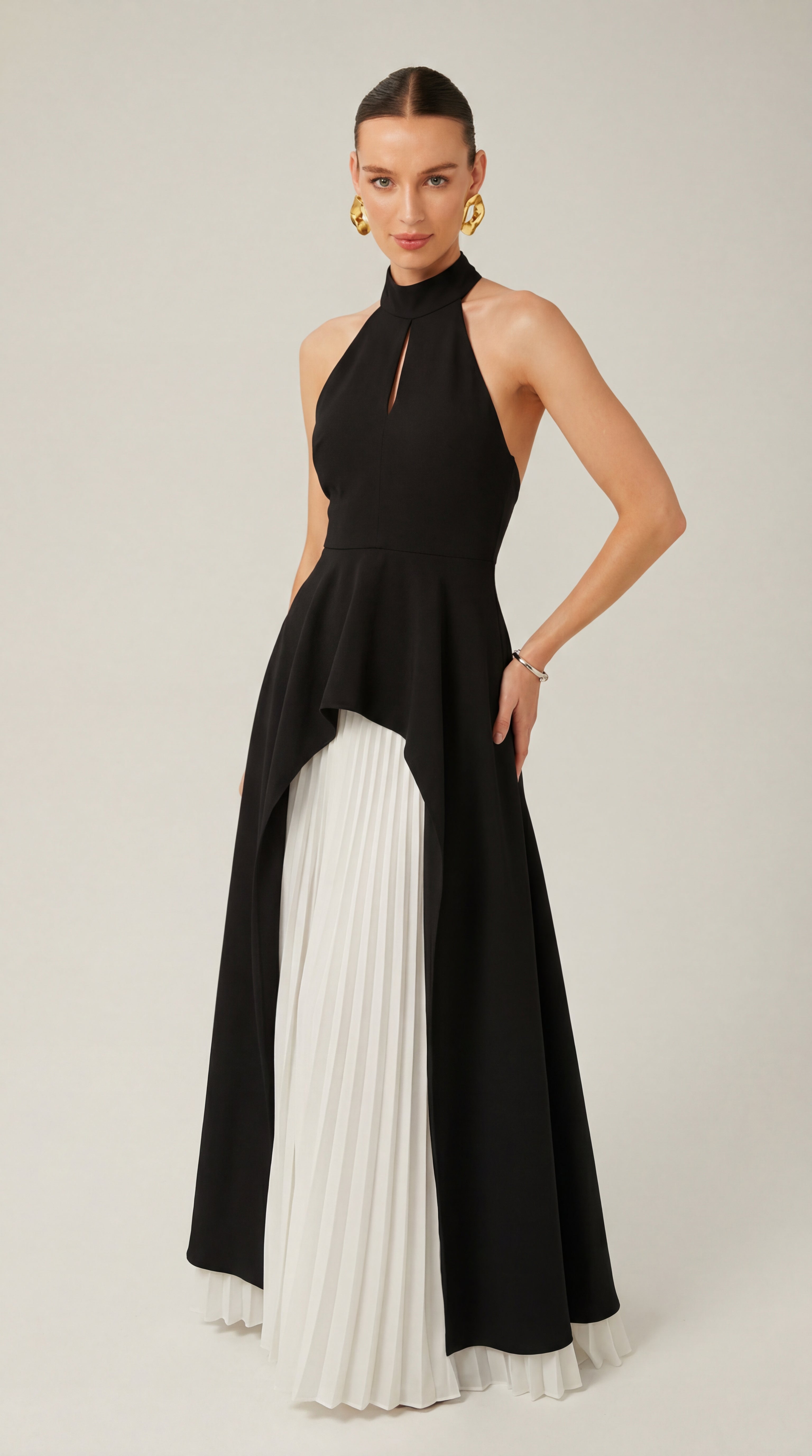 Inés Neckholder-Maxikleid