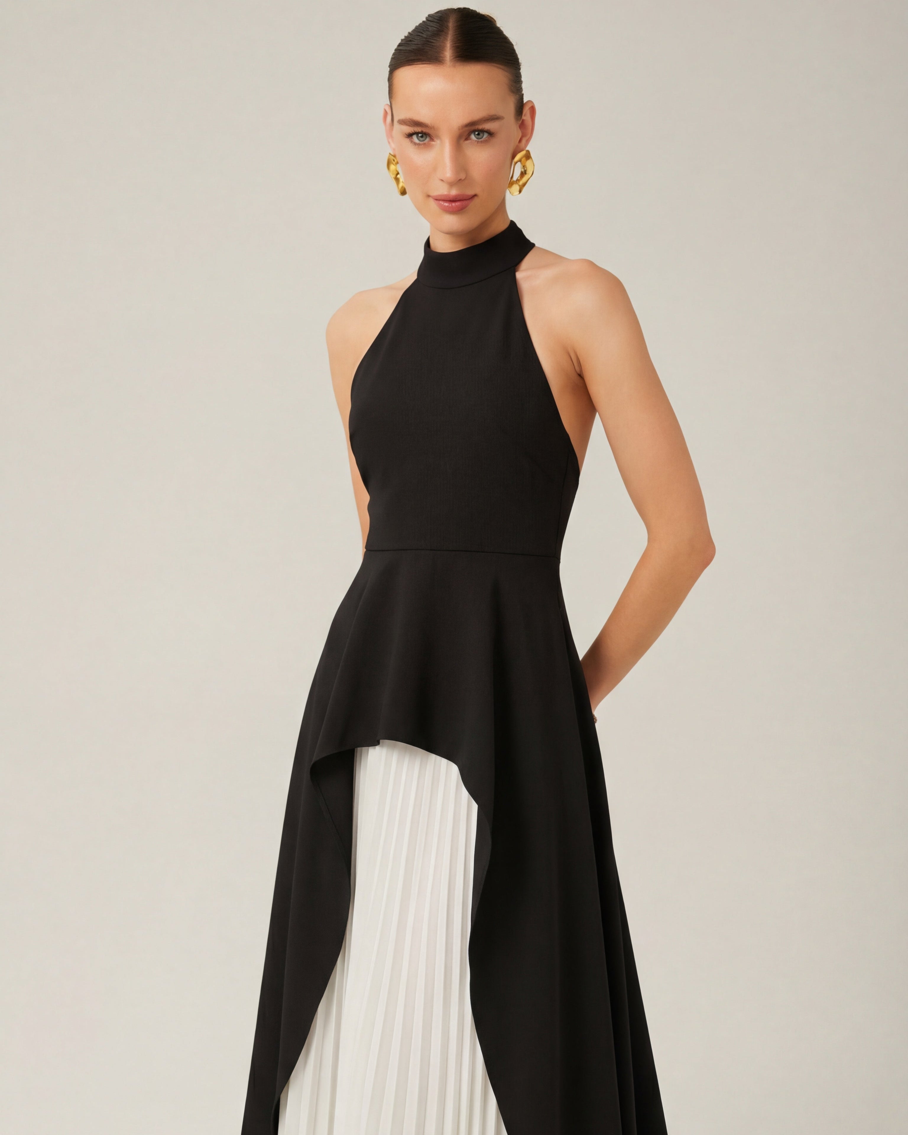 Inés Neckholder-Maxikleid