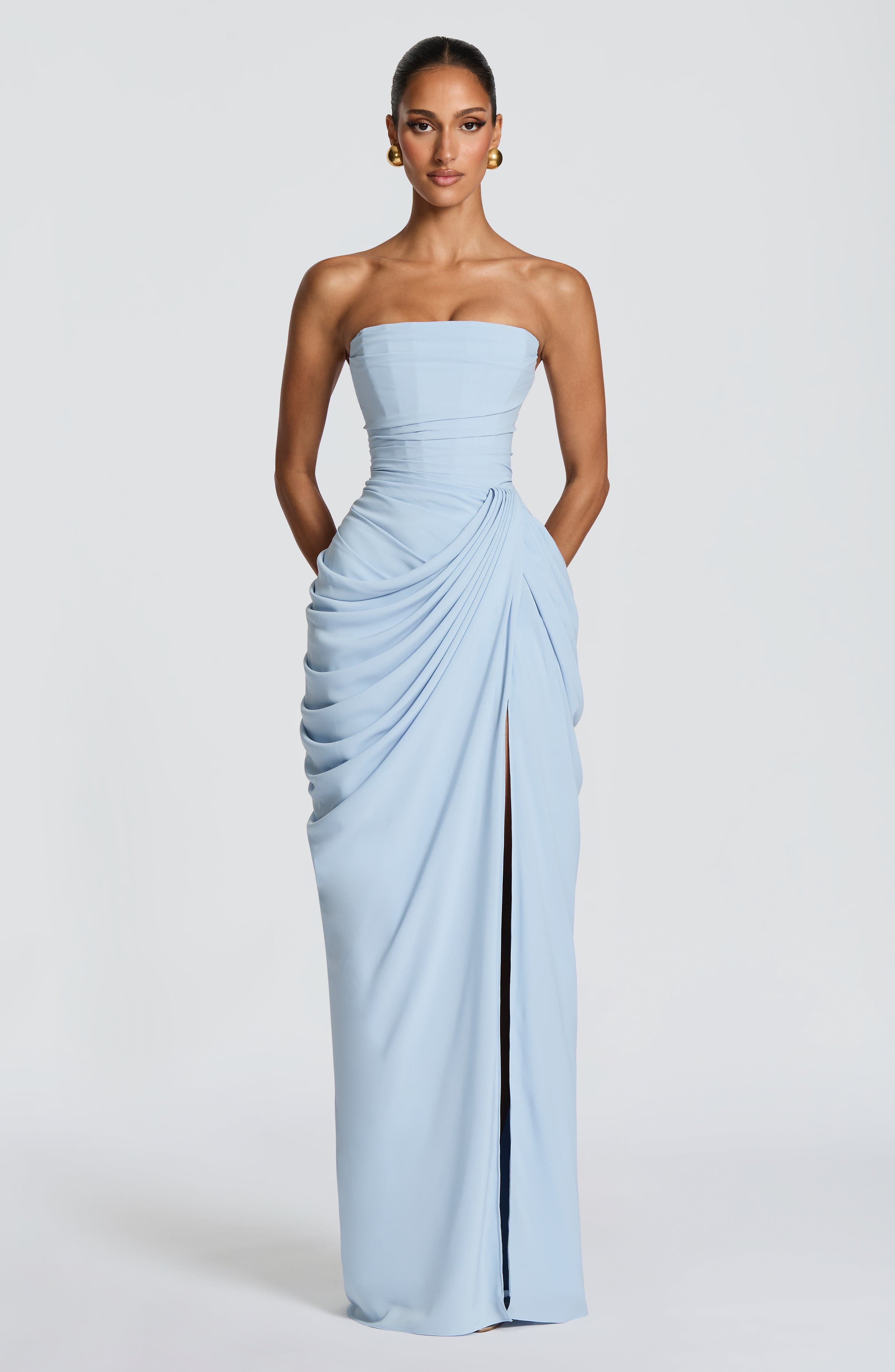 Lonz Maxi kleid Himmelblau