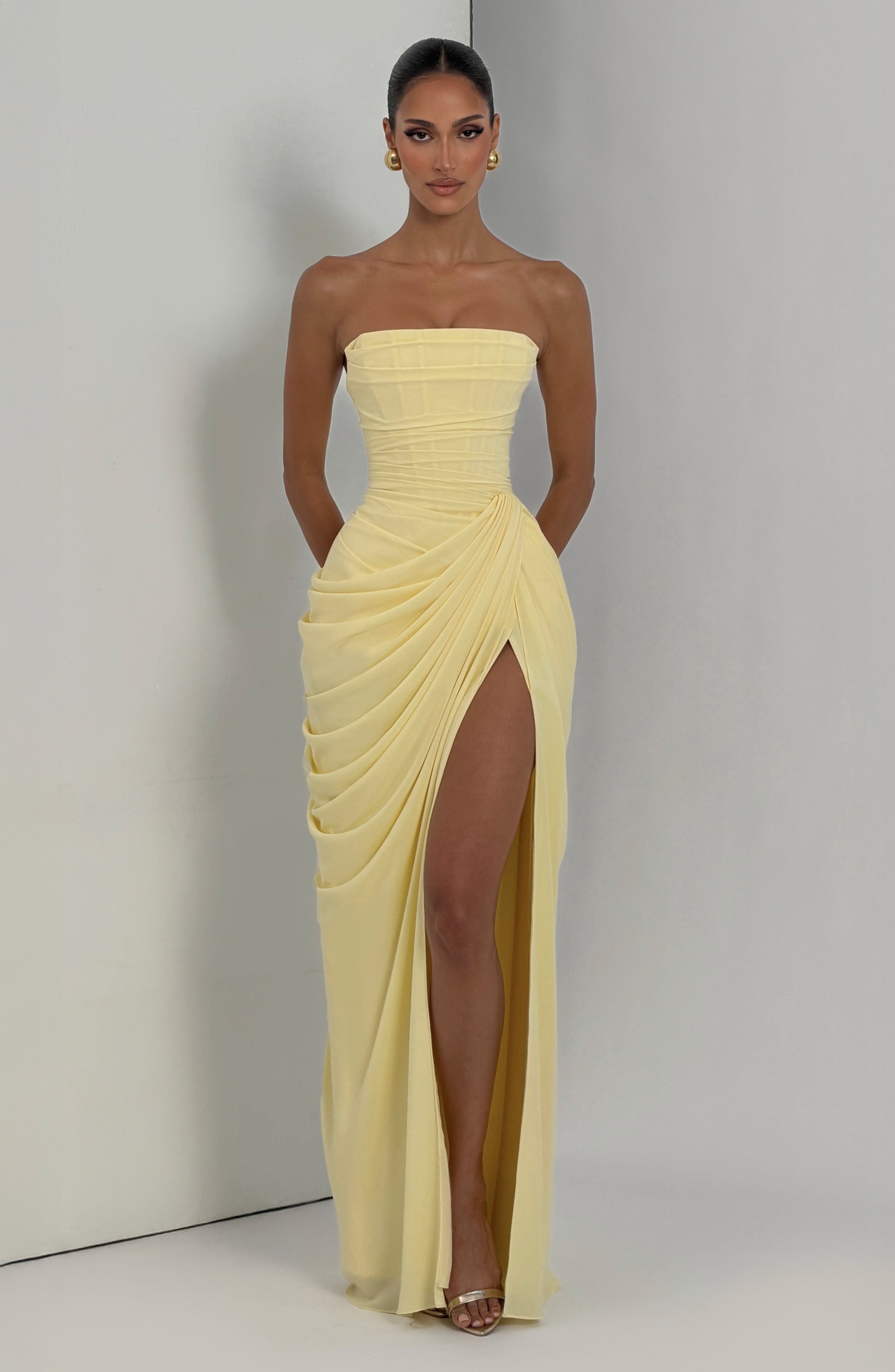 Lonz Maxi kleid Gelb