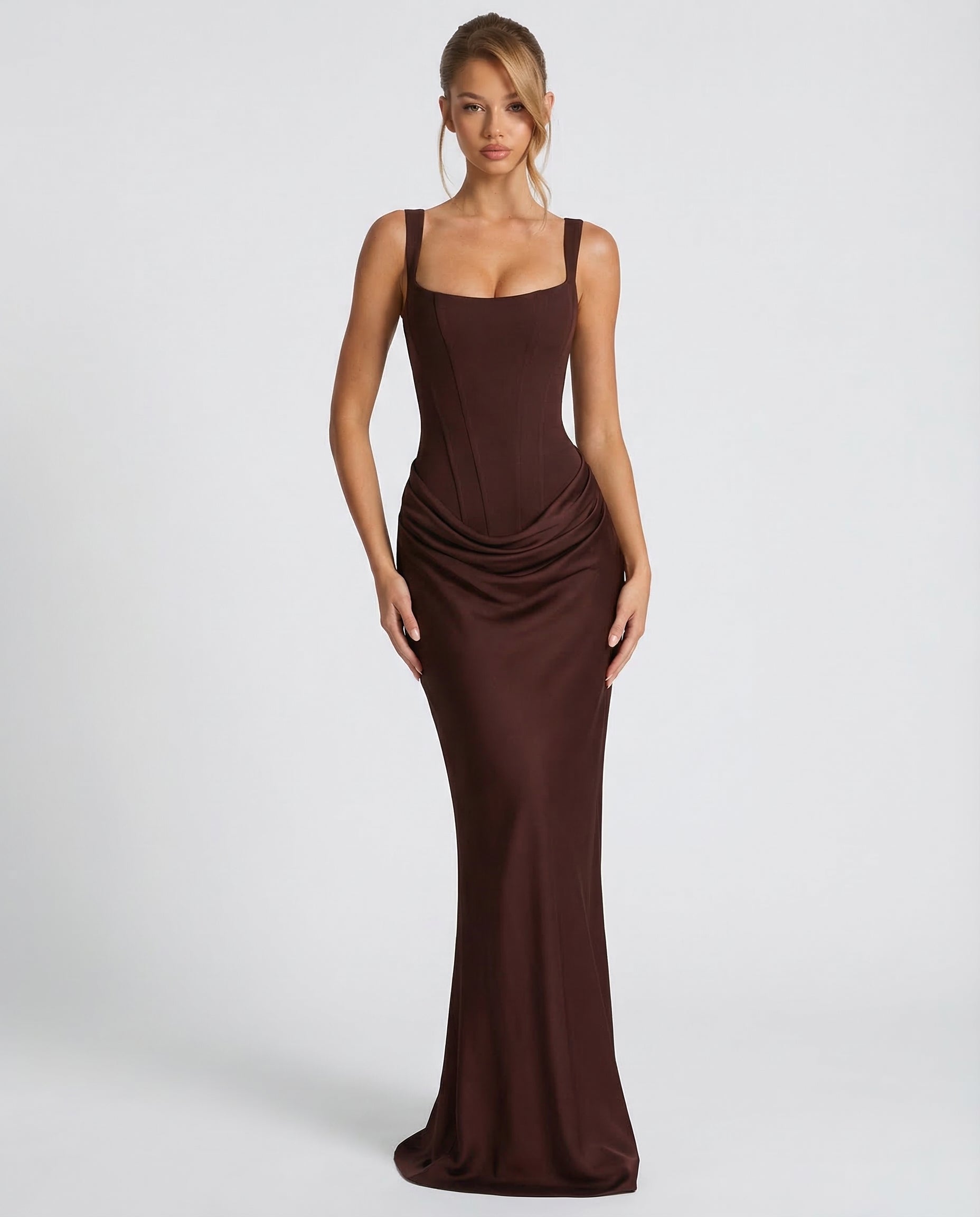 Eva Hourglass Maxi-Kleid