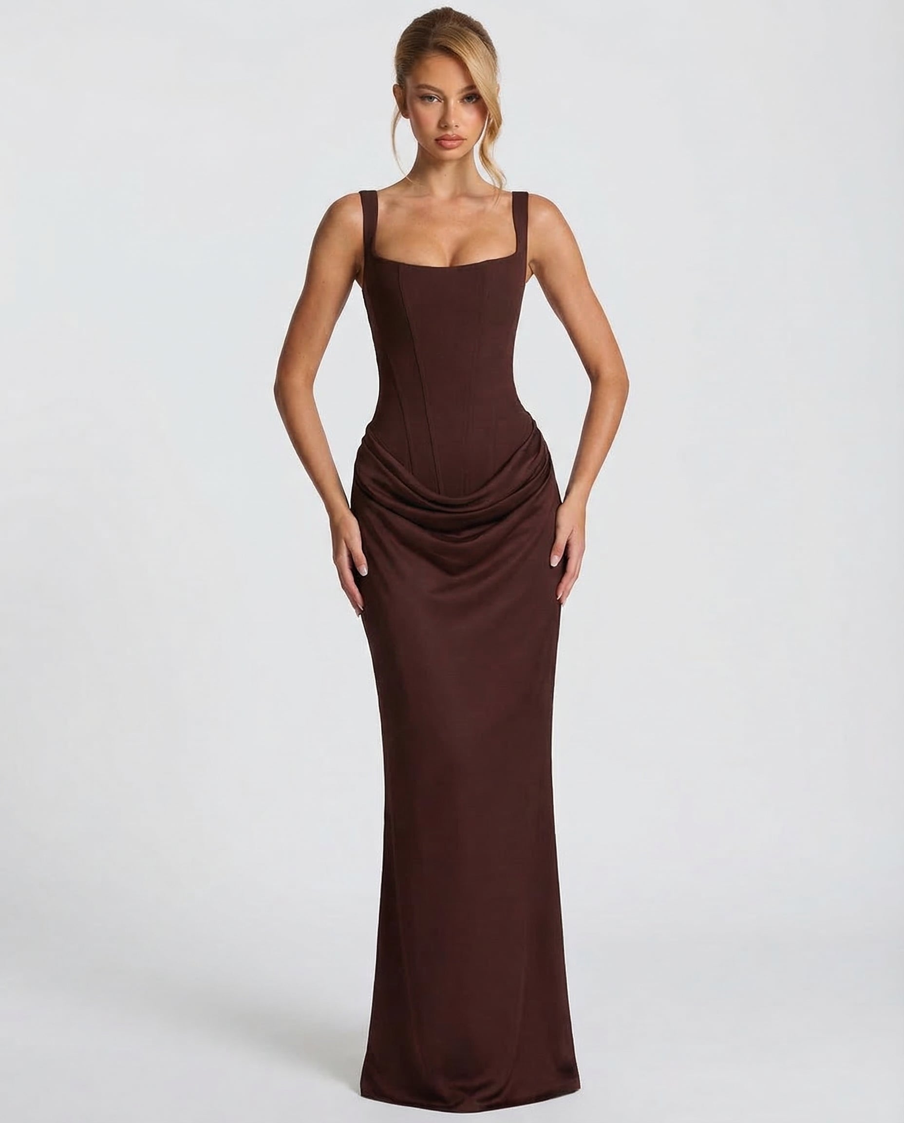 Eva Hourglass Maxi-Kleid