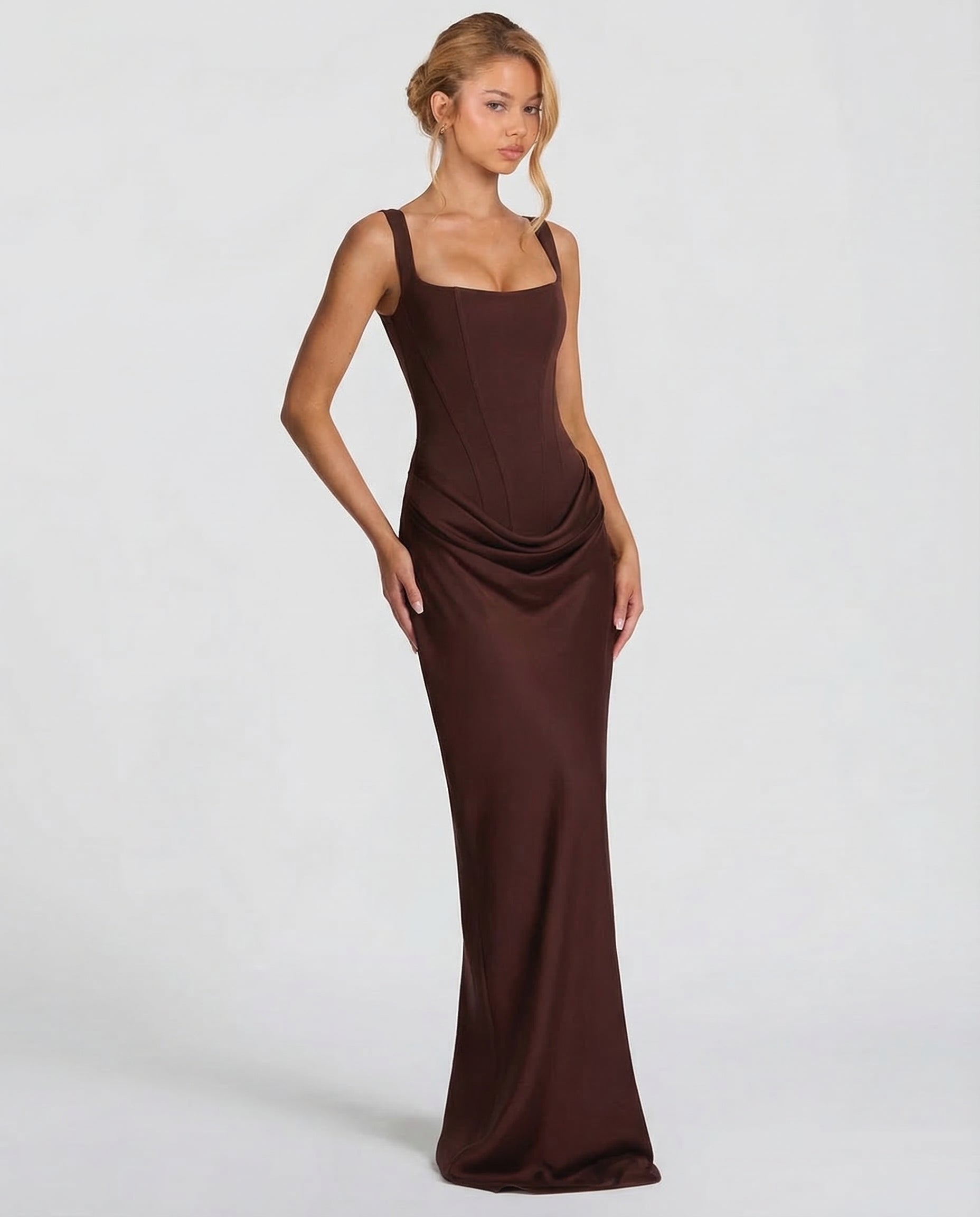 Eva Hourglass Maxi-Kleid