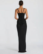 Eva Hourglass Maxi-Kleid Schwarz