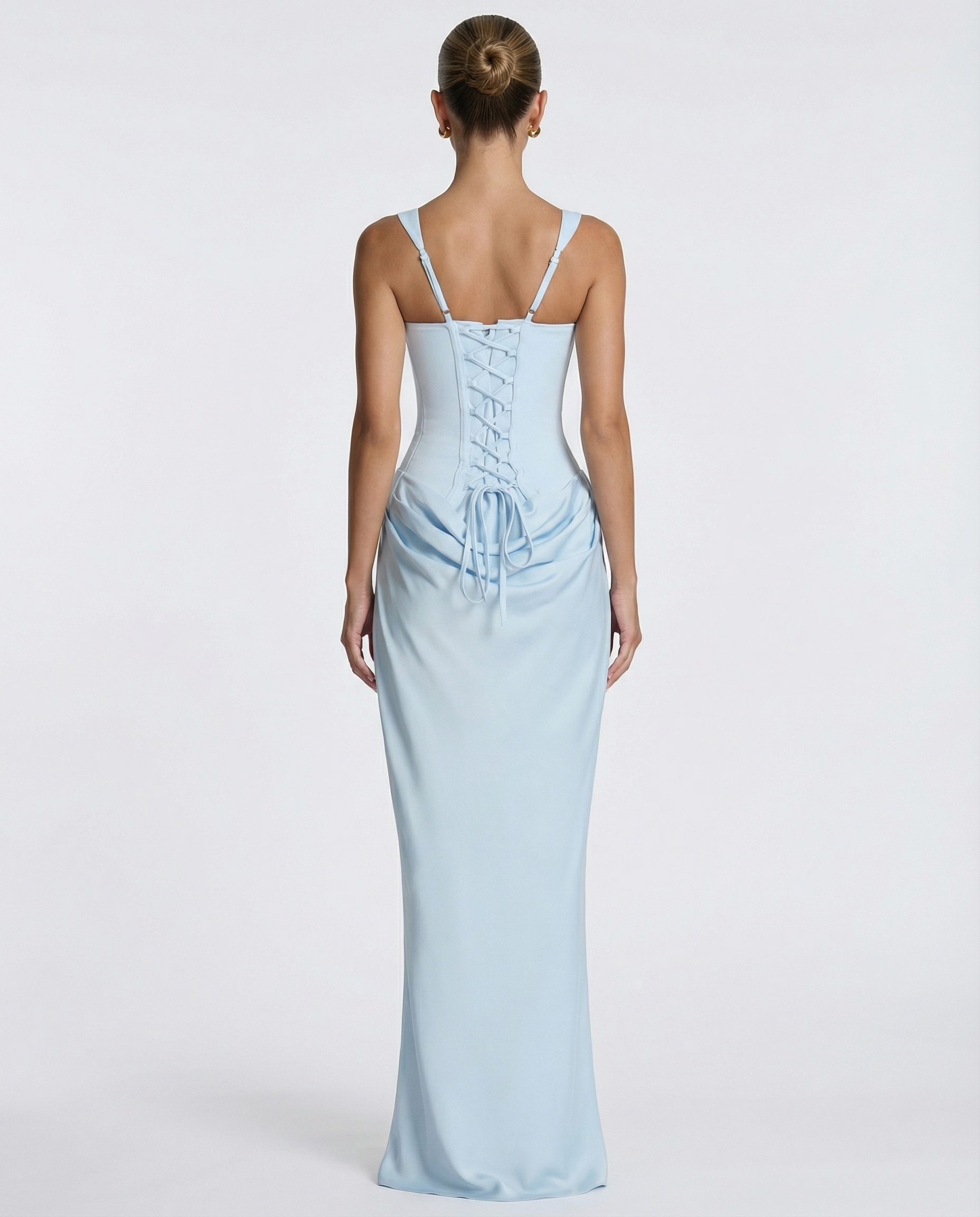 Eva Hourglass Maxi-Kleid Hellblau
