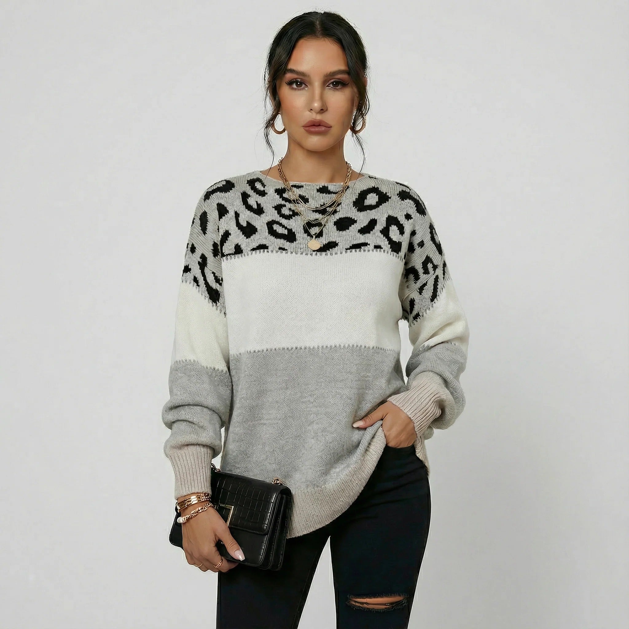 Pullover mit Animal-Print