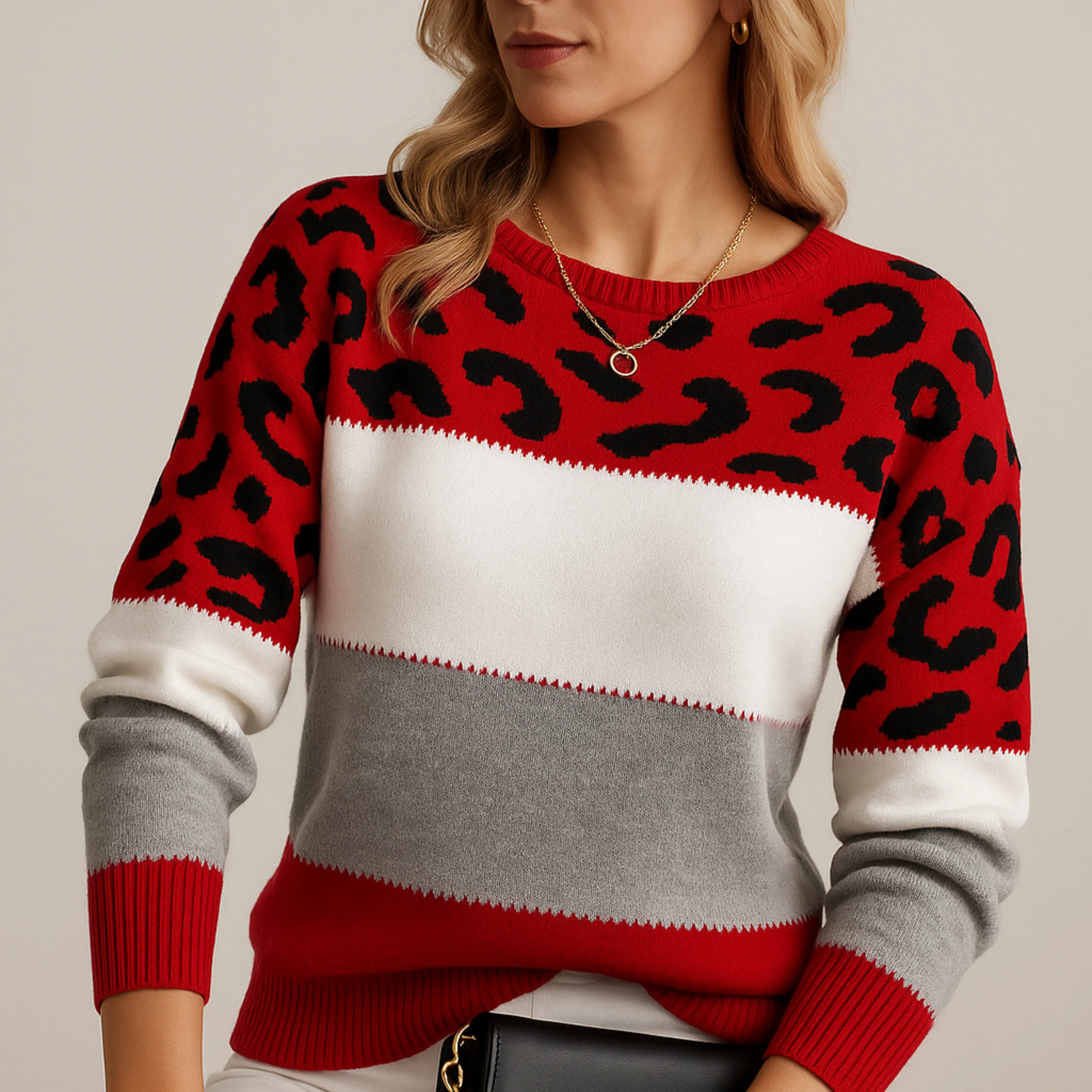 Pullover mit Animal-Print