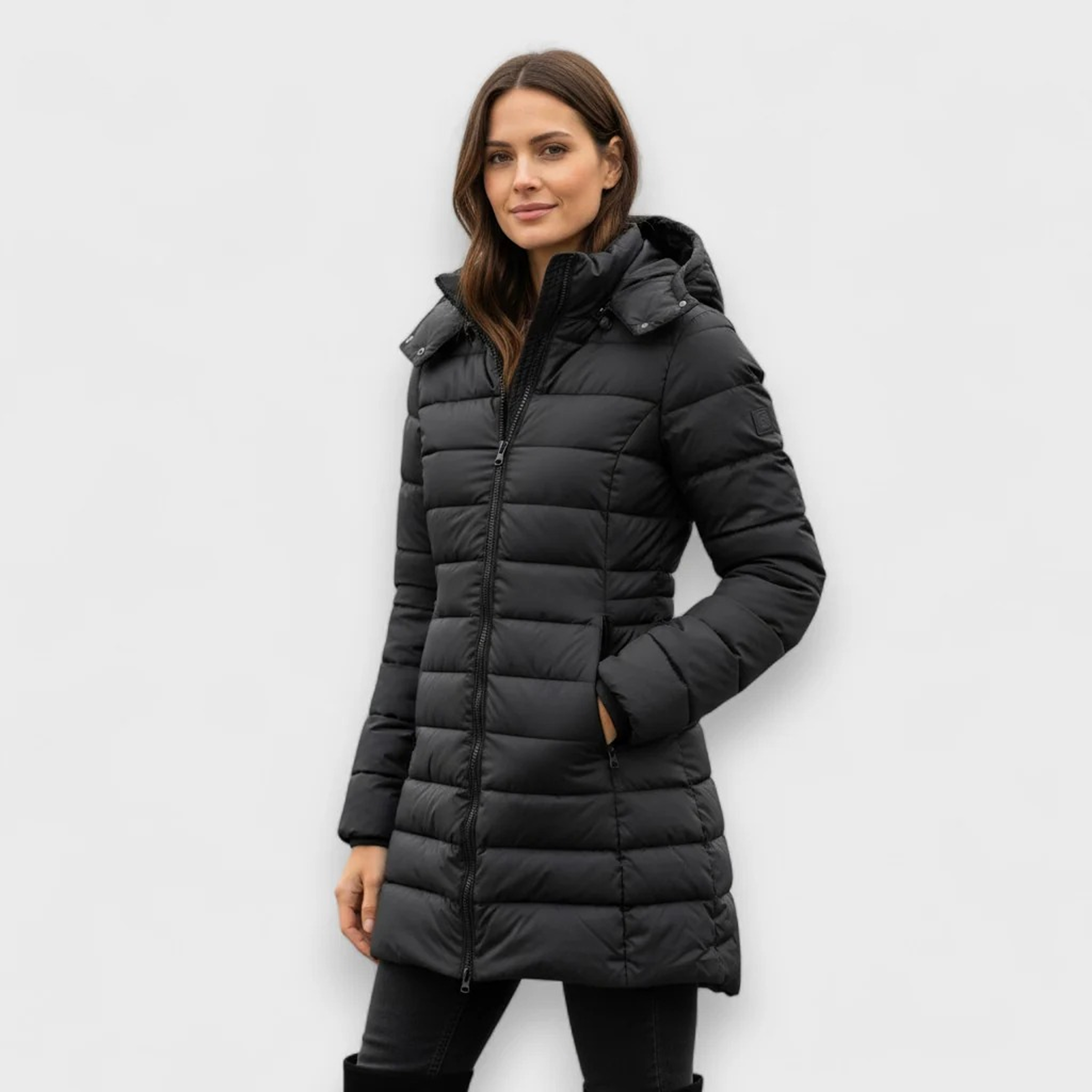 Gelbe Steppjacke – Warm & Modern
