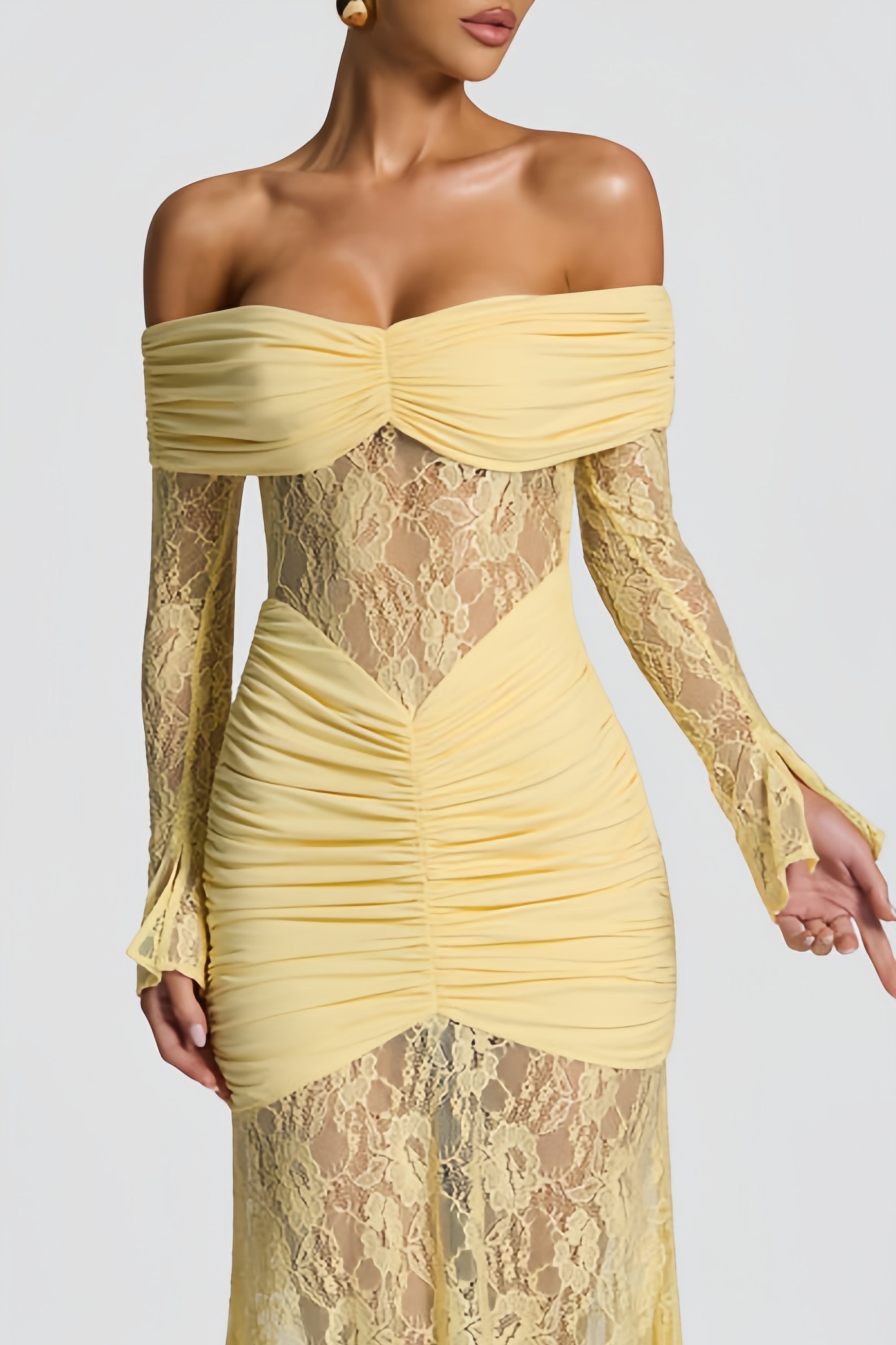 Brigitte Gelb Maxikleid